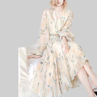 别致绝美碎花连衣裙子女 新款 法式 高级感温柔风气质长裙2026年春季