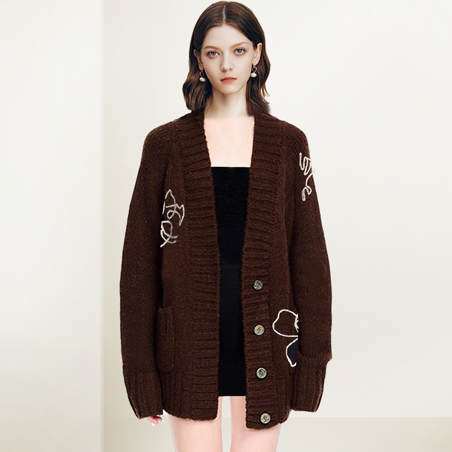 设计感别致慵懒风针织开衫