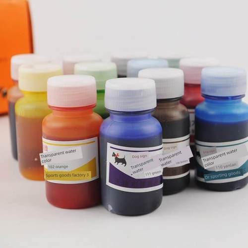 狗牌透明水色12色套装设计手绘绘画水彩液体颜色相片补色彩色墨水