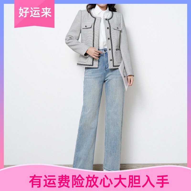 新品复古气质女短款毛呢大衣2025