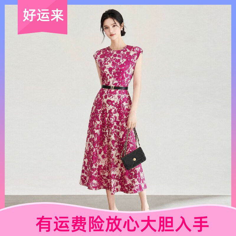 南油高品质纯棉无袖连衣裙女夏
