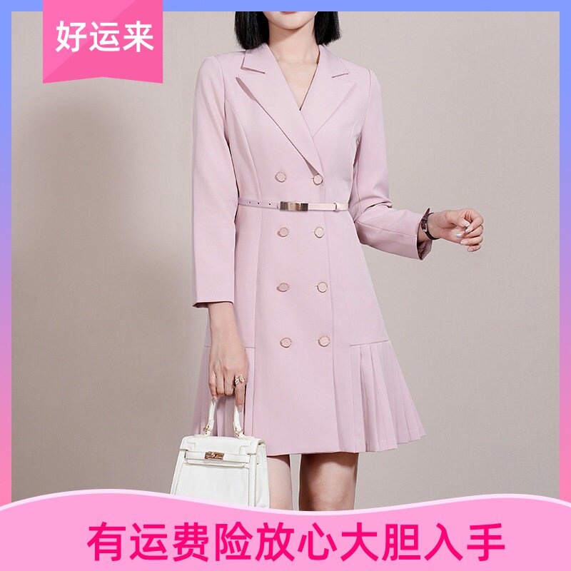 南油新款法式气质通勤收腰显瘦西