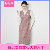 WLZD深圳南油高货法式 温柔优雅千金小香粗花呢无袖 背心加厚连衣裙