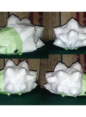 SNOM雪吞虫纸模型非塑料非金素纸质模型diy手工自己制作