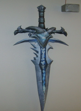 魔兽世界/WOW-阿瑟斯霜之哀伤Frostmourne(119CM) 纸模型