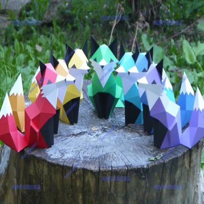 [低模] little fox 小狐狸 纸模型 儿童手工折纸DIY拼装立体3D