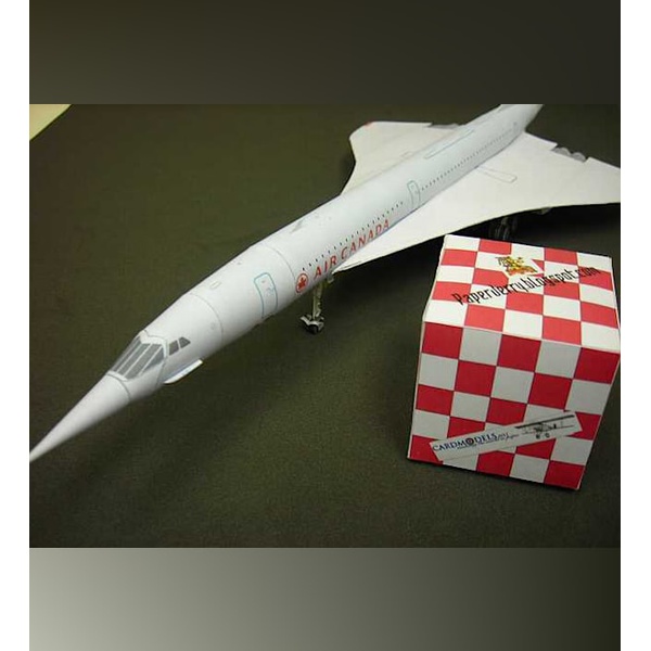 纸模型 DIY协和式超音速客机 法国宇航加拿大航空仿真拼装