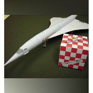纸模型 DIY协和式超音速客机 法国宇航加拿大航空仿真拼装