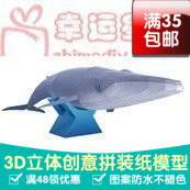 动物白长须鲸3d纸模型DIY手工手工纸模纸模摆件玩具