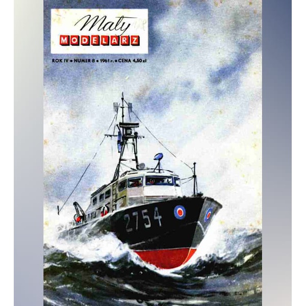 《Maly Modelarz》1961-8期雷达艇RTTL-2754纸模型 DIY手工制作