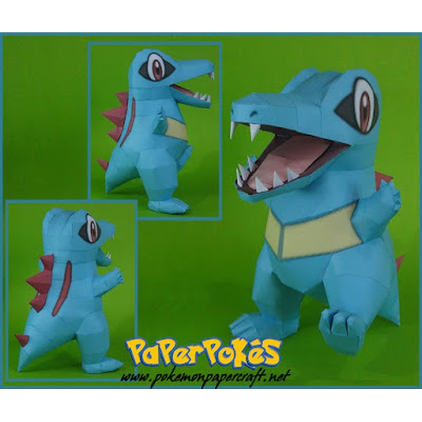 TOTODILE V2小锯鳄纸模型非塑料非金素纸质模型diy