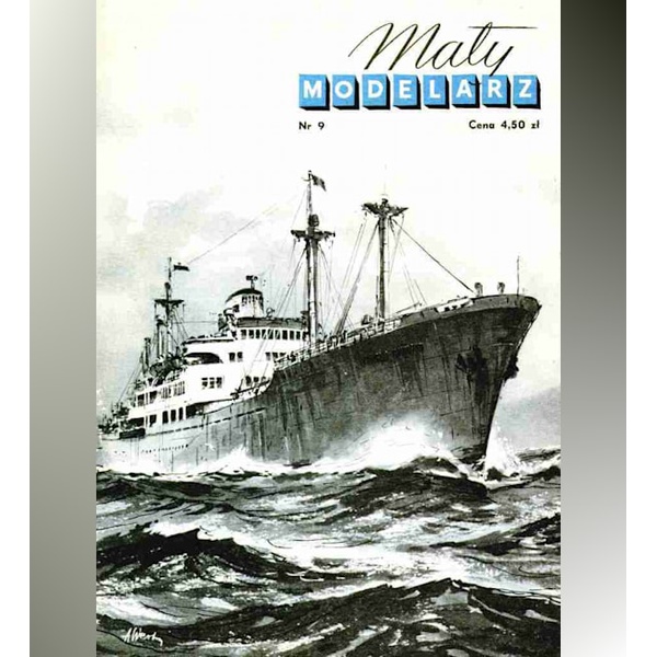 《Maly Modelarz》1958-9 Marceli Nowotko干货船纸模型 DIY手工