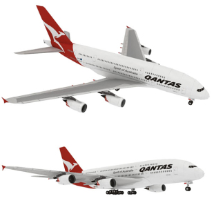 澳洲航空A380客机民航飞机3d立体纸模型DIY手工制作折纸益智玩具