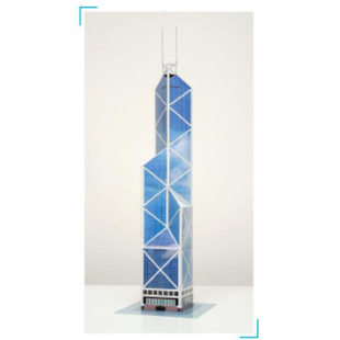 香港中银大厦中国银行大厦建筑3d立体纸模型DIY手工制作儿童折纸