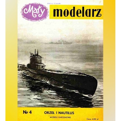 《Maly Modelarz》1958-3期 纸模型 潜艇Orzel/Nautilus DIY手工