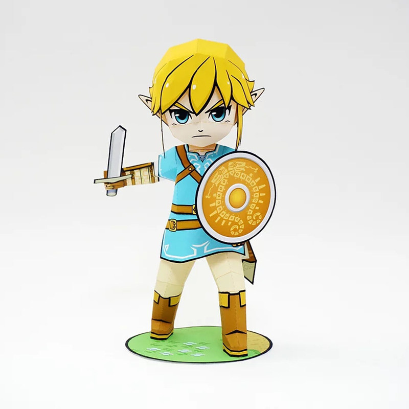 15厘米高 林克游戏动漫周边纸模型简单DIY手工  需裁剪