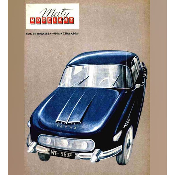 《Maly Modelarz》1964-8期 Tatra 603汽车纸模型 DIY手工制作