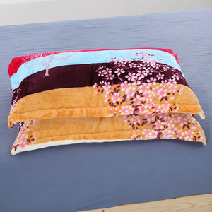 珊瑚绒枕套单人一只装48*74cm成人毛绒枕芯套一对拍2法兰绒枕头套