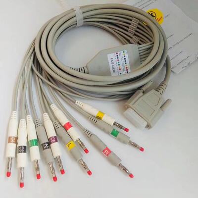理邦SE1201 SE601兼容迈瑞R12 R3邦健ECG-1210心电图机导联线香蕉