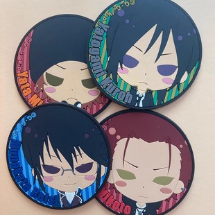 周防尊宗像礼司伊佐那社 橡胶杯垫景品动漫卡通周边日单散货