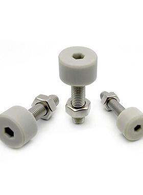 灰色胶聚氨酯缓冲螺栓止动螺丝SLUNA3 4 5 6头部内六角孔型带挡