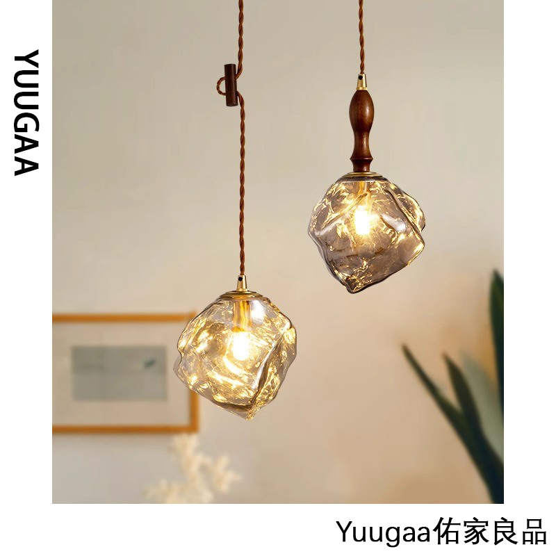 日式吊灯卧室床头灯创意复古冰块
