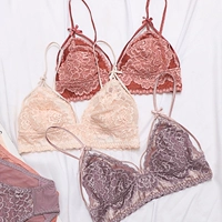 Đồ lót bralette Phụ nữ Pháp vòng thép áo ngực thêu ren siêu mỏng cup đồ lót - Bộ đồ lót shop thời trang nữ