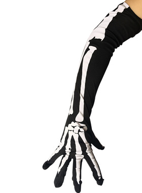 万圣节产品骷髅手套长款鬼手套 hollowen cosplay表演道具服
