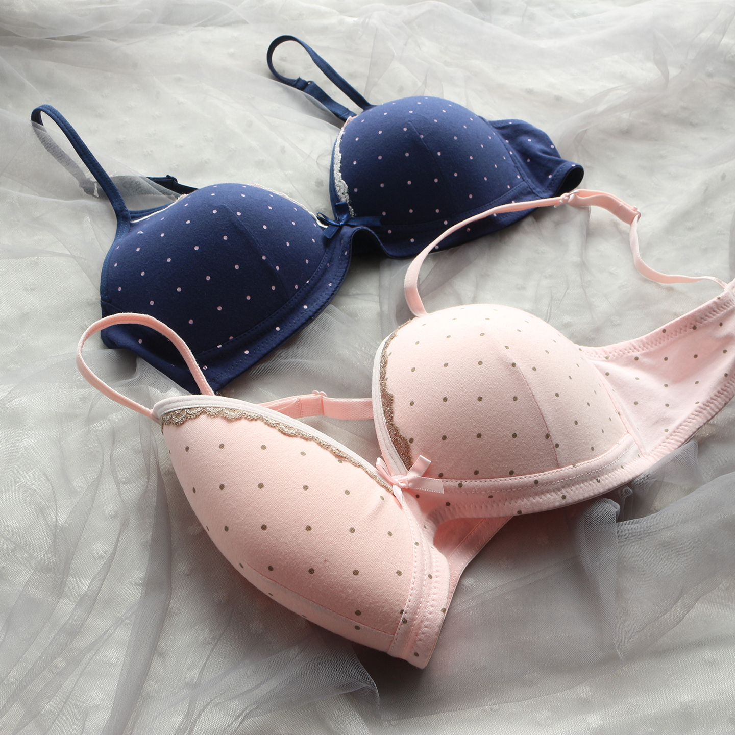 B657｜2件装清仓外贸欧美文胸大码胸罩薄杯无钢圈舒适内衣90C85C