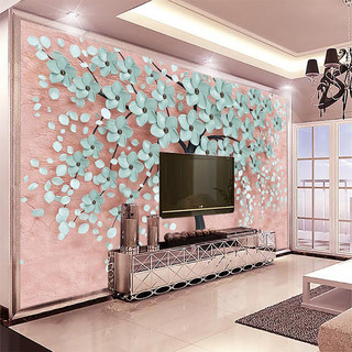 北欧8d电视背景墙壁纸2024新款大气客厅壁画简约现代墙纸墙布网红