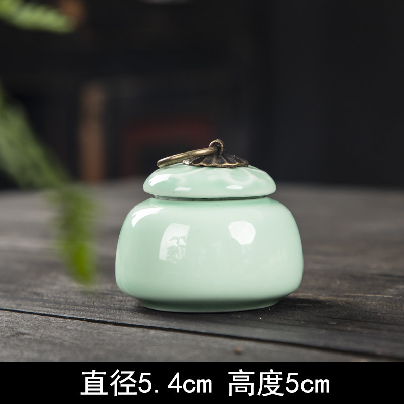 陶瓷迷你小茶叶罐香粉瓶小罐茶古法口红罐胭脂唇膏罐密封小药罐
