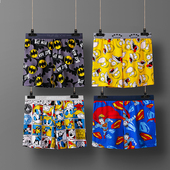 青年宽松透气可爱卡通平角裤 阿罗裤 纯棉男士 四角大码 内裤 男新款