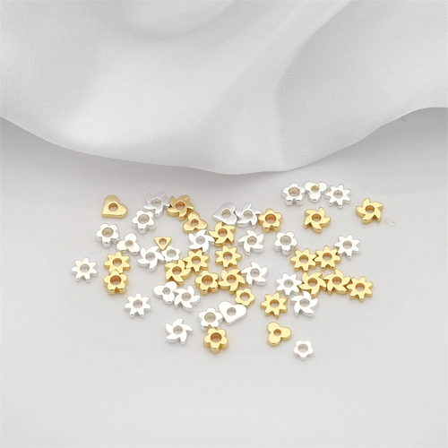 Бусины в виде сердечка ручной работы, браслет, ожерелье, серьги, аксессуар, 14 карат, DIY