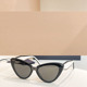 时尚 网红辣妹风遮阳墨镜户外 猫眼板材太阳眼镜男女通用206VS时尚