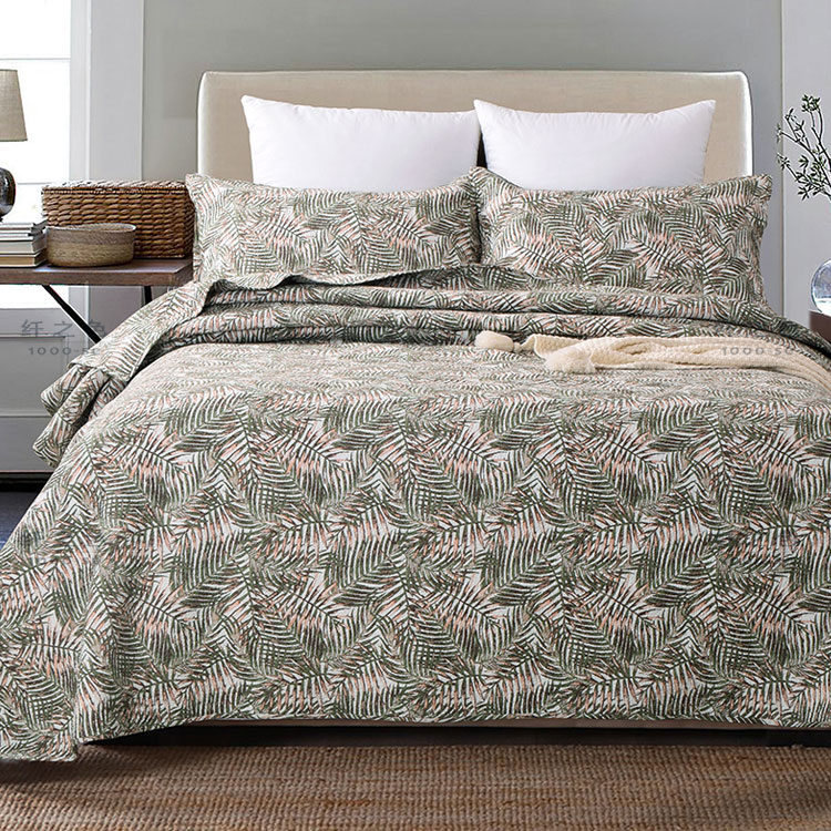 床盖美式夹棉床单绗缝被双人