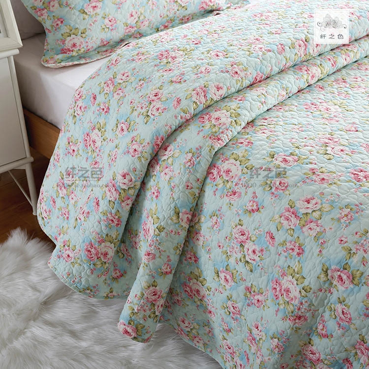 纖之色韓式床蓋三件套碎花空調被