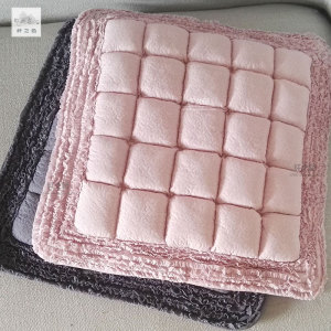 韩式纯色坐垫加厚布艺椅子