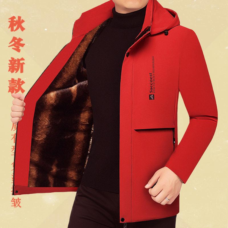 捡漏冬季新款中年男士棉衣服加厚