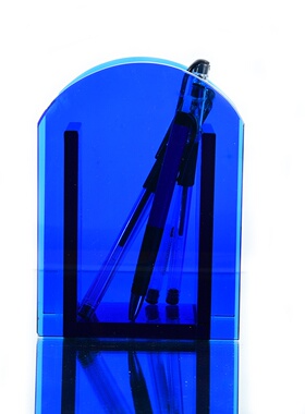 北欧简约风格水晶客厅摆件家居软装花瓶绿蓝茶色灰色双拱门花插