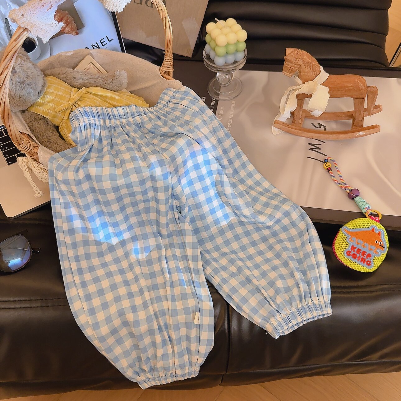 女童棉绸防蚊裤夏季薄款2026新款儿童冰丝裤子宝宝洋气外穿灯笼裤