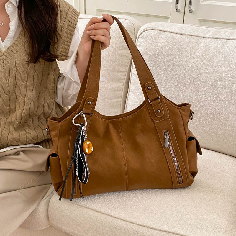 美式复古废土风大容量包包女2026新款通勤单肩包斜挎包时尚托特包,箱包皮具/热销女包/男包,托特包,淘宝优惠券,粉丝福利购,淘宝优惠卷