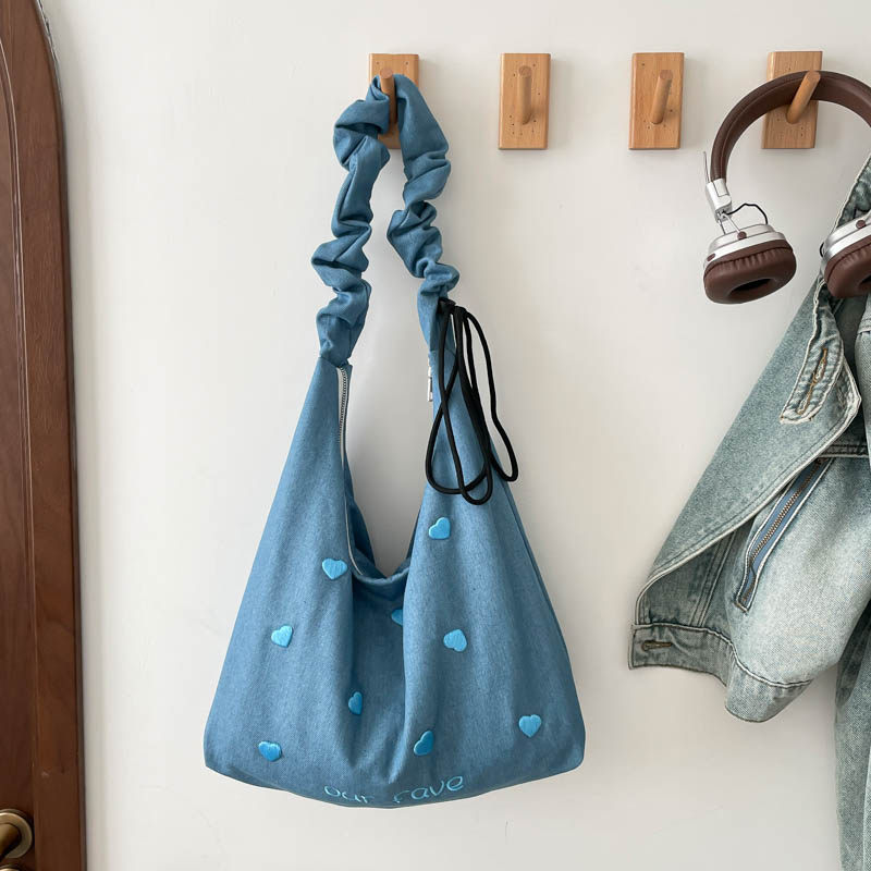 爱心刺绣帆布托特包女大容量单肩斜挎包休闲通勤包轻便学生上课包,箱包皮具/热销女包/男包,时尚帆布包,淘宝优惠券,粉丝福利购,淘宝优惠卷