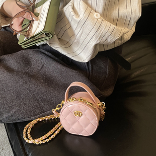 精致迷你小包包2026新款时尚百搭女式斜挎包小圆饼包零钱包口红包