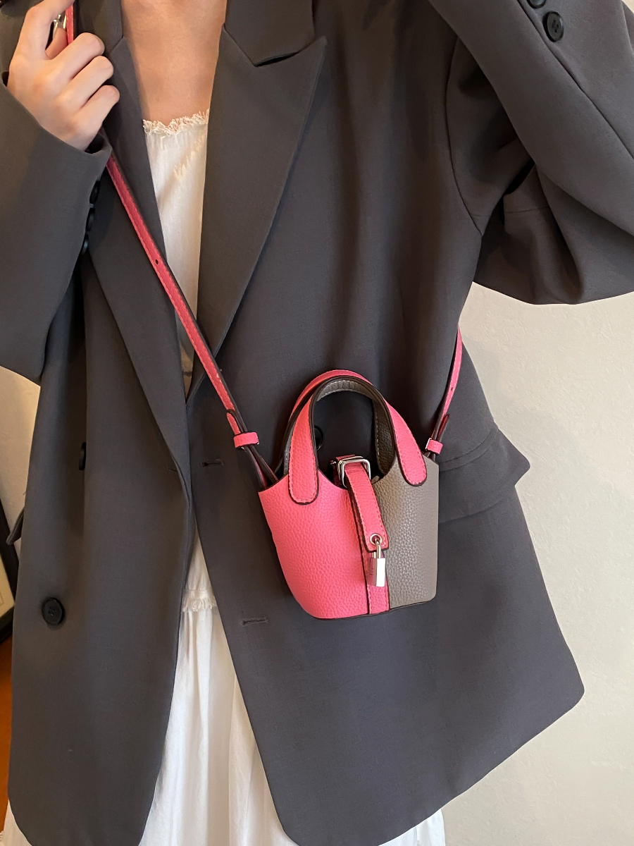 斜挎口红包洋气mini水桶包