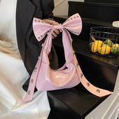 时髦蝴蝶结手提包拎包女2026夏新款 小众设计感甜酷辣妹休闲腋下包
