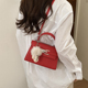 超火凯莉包女2025新款 红色新娘包小方包质感轻奢手提斜挎包高级感