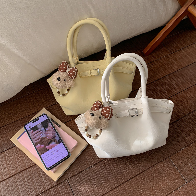 高颜值洋气小众菜篮子手提包女式百搭通勤托特包少女风手拎水桶包,箱包皮具/热销女包/男包,水桶包,淘宝优惠券,粉丝福利购,淘宝优惠卷