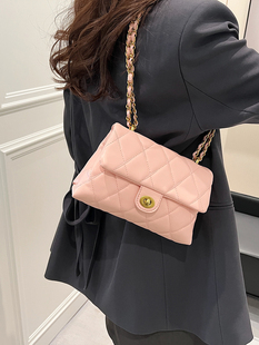 韩国时尚 高级质感腋下包包女2024新款 菱格链条包上班通勤斜挎小包