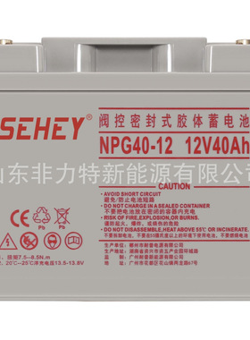 SEHEY蓄电池NPG40-12 12V40AH电力系统 UPS/EPS电源 电信设备