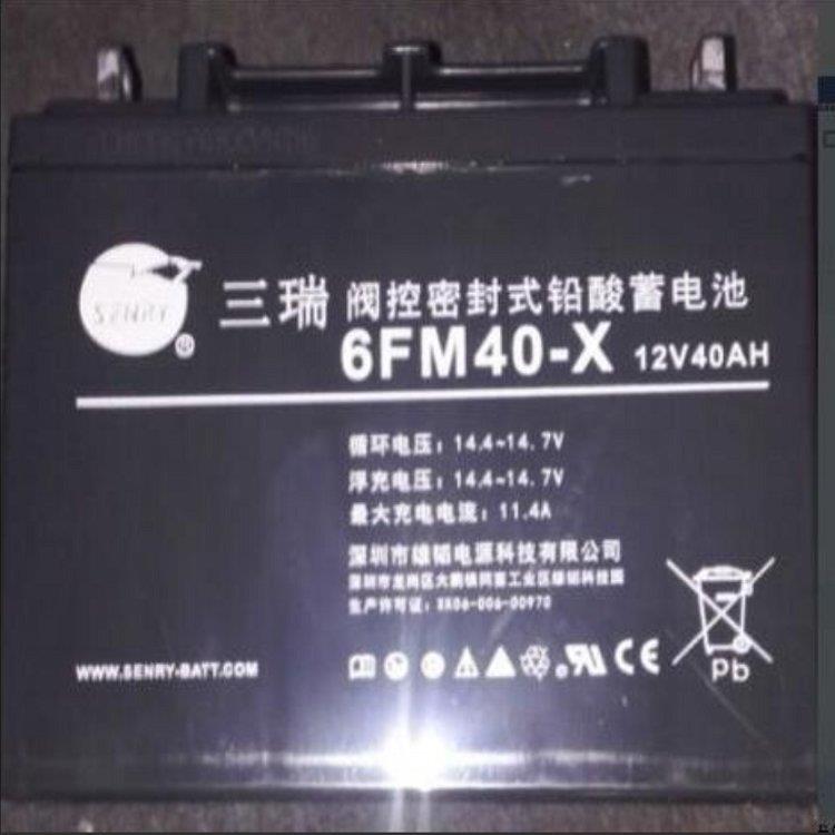 SENRY蓄电池6FM40-X 12V40AH 通信基站 直流屏UPS配套EPS专用